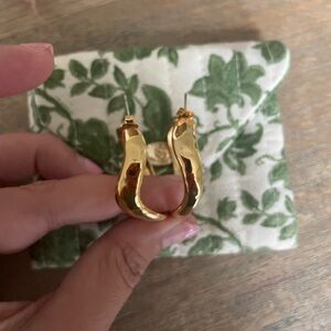 Sezane Gold Curved Earrings